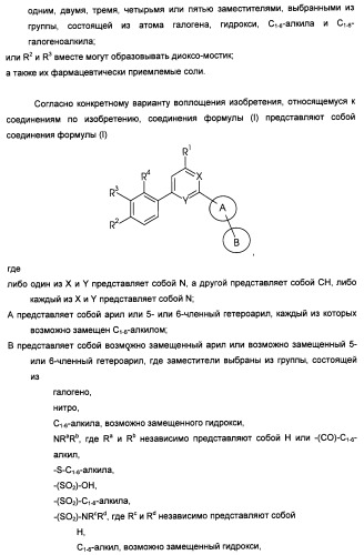 Производные пиридина и пиримидина в качестве антагонистов mglur2 (патент 2451673)