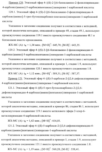 Производные пиримидина и их применение в качестве антагонистов рецептора p2y12 (патент 2410393)