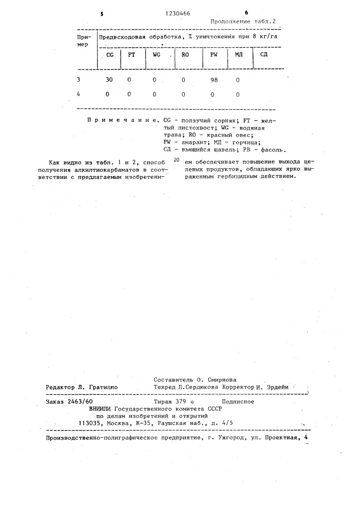Способ получения алкилтиокарбаматов (патент 1230466)