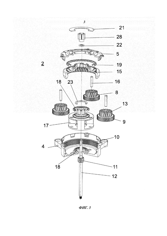 Трехступенчатый планетарный механизм (патент 2615972)