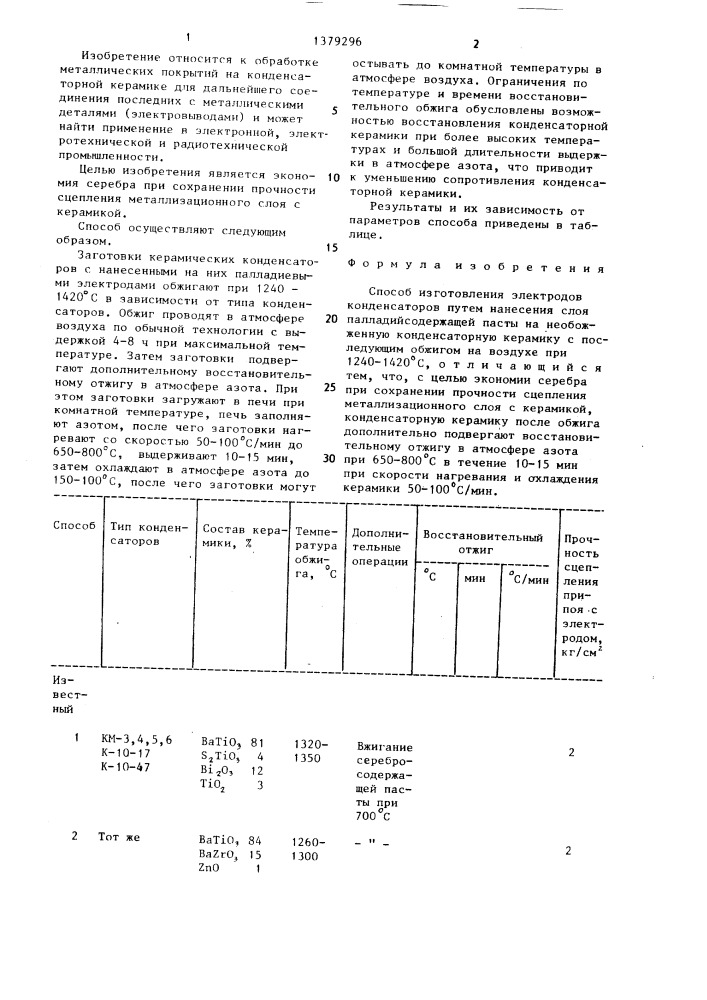 Способ изготовления электродов конденсаторов (патент 1379296)