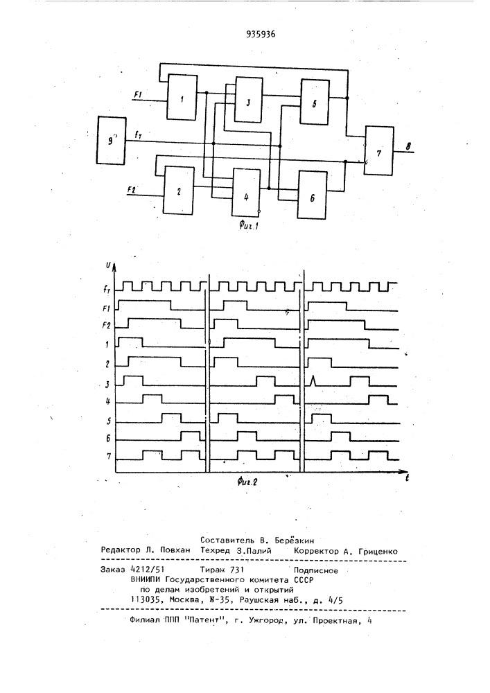 Устройство для синхронизации импульсных сигналов (патент 935936)