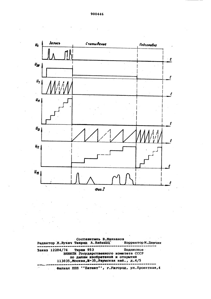 Устройство для кодирования однократных импульсных электрических сигналов наносекундного диапазона (патент 900446)