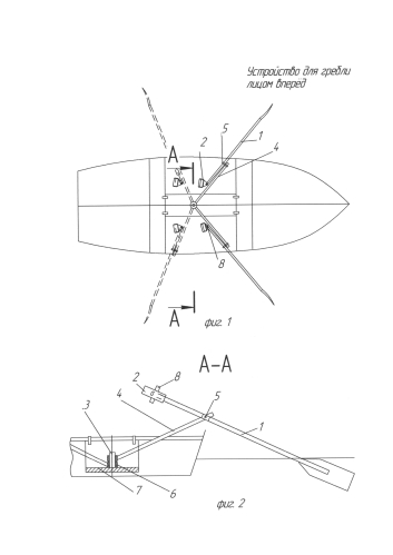 Устройство для гребли лицом вперед (патент 2586998)