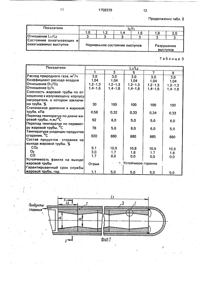 Керамическая жаровая труба (патент 1758339)