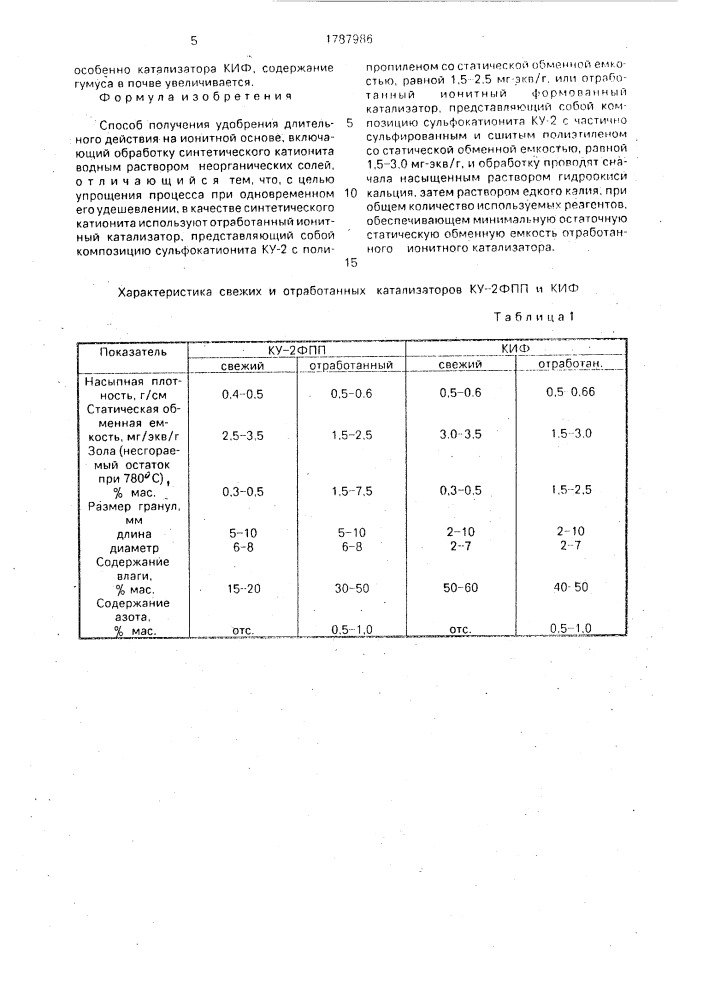 Способ получения удобрения длительного действия (патент 1787986)