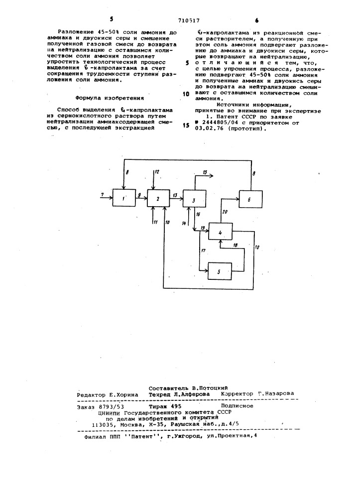Технологическая схема получения капролактама