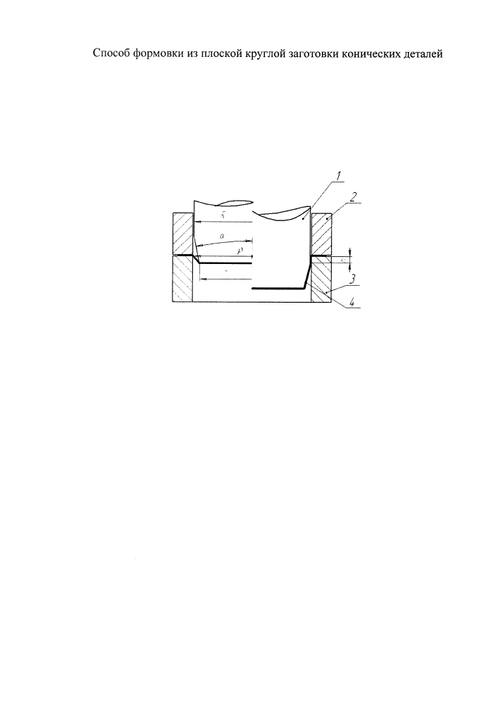 Способ формовки из плоской круглой заготовки конических деталей (патент 2644209)