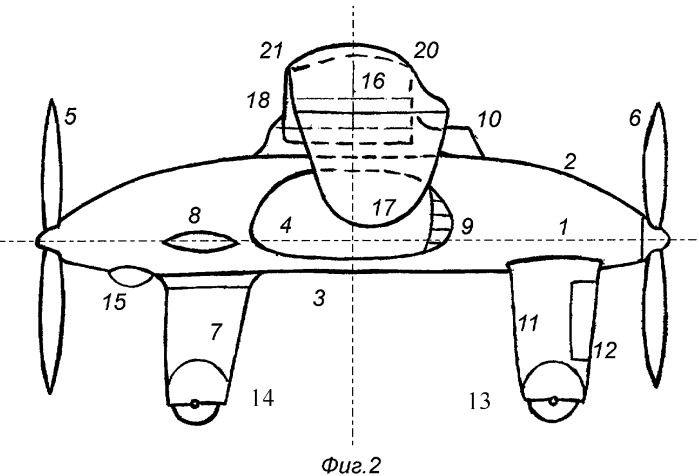 Универсальный летательный аппарат &quot;пуш-пулет&quot; (патент 2412869)