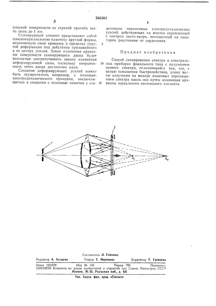 Способ сканирования спектра (патент 366364)