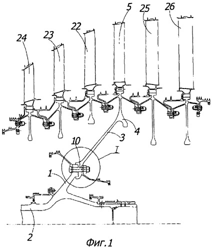 Ротор турбины газотурбинного двигателя (патент 2506427)