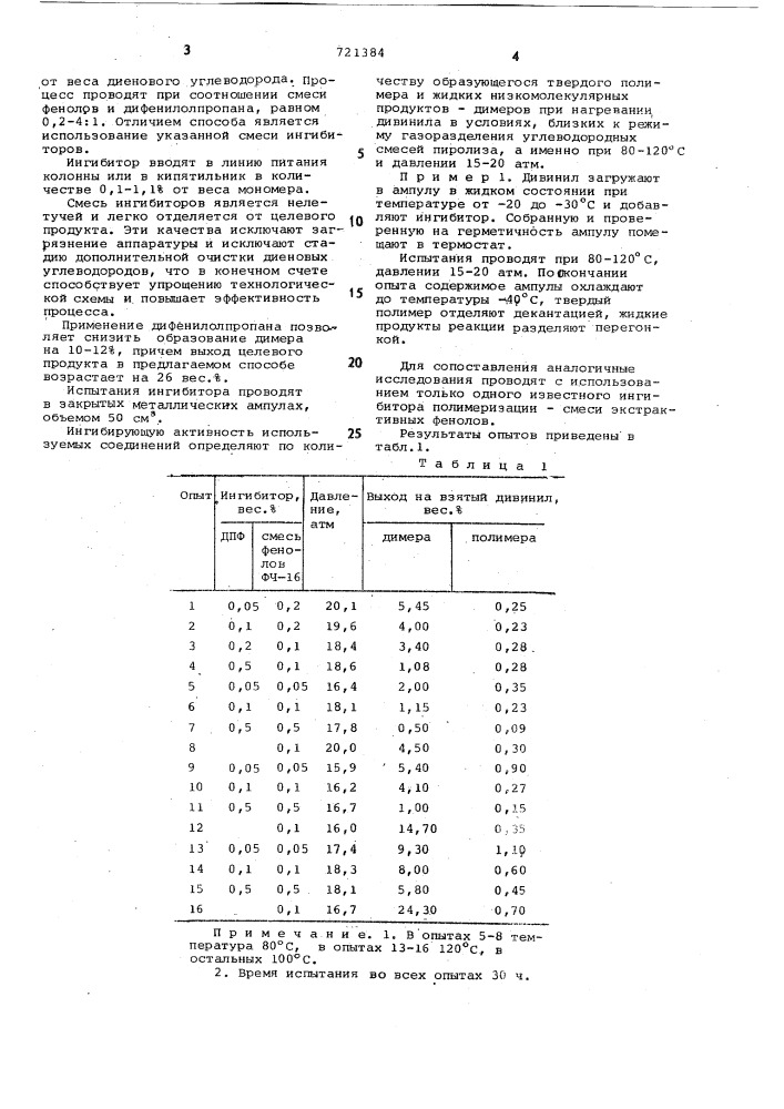 Способ предотвращения термополимеризации диеновых углеводородов (патент 721384)