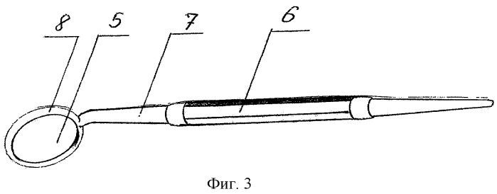 Набор стоматологических инструментов (варианты), стоматологический зонд, стоматологическое зеркало, стоматологический пинцет (патент 2281718)