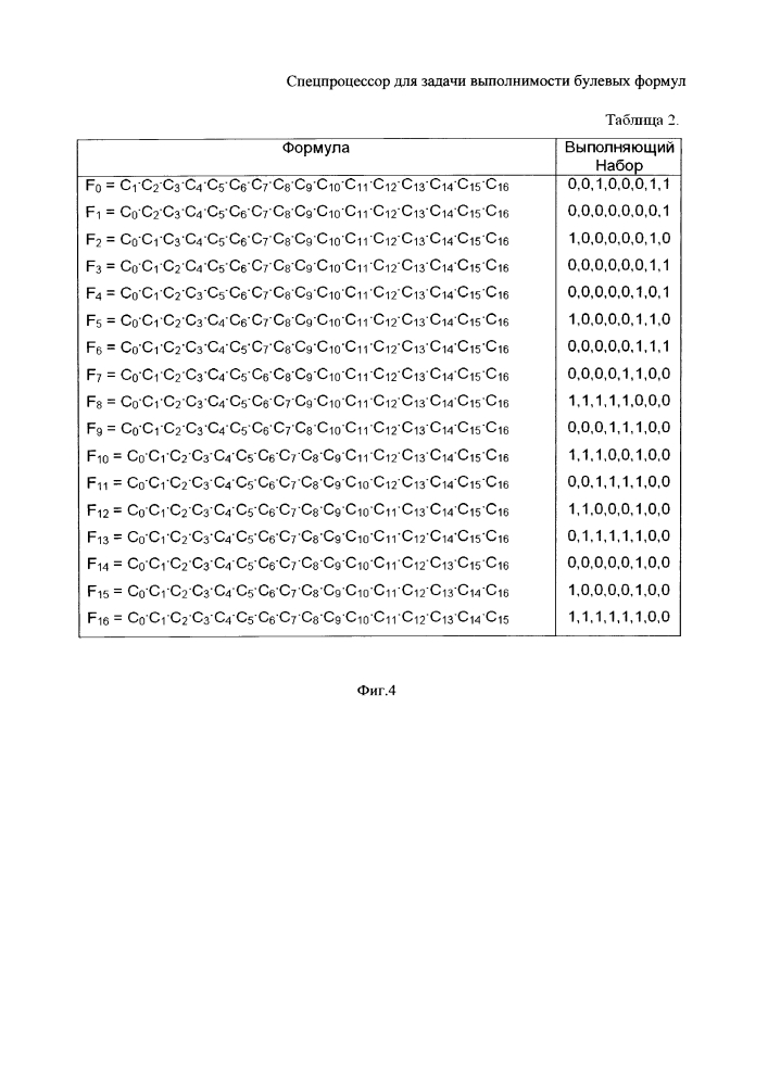 Спецпроцессор для задачи выполнимости булевых формул (патент 2644505)