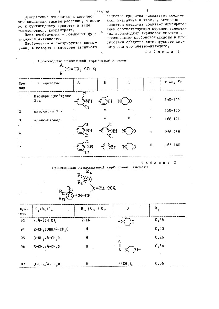 Фунгицидное средство в виде эмульсионного концентрата (патент 1336938)