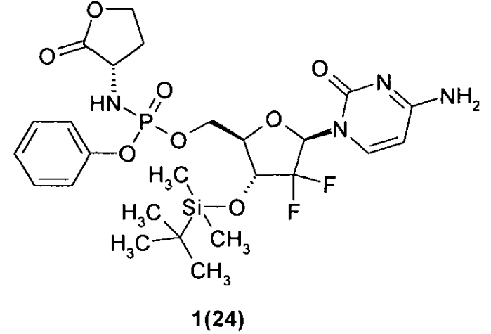 Замещенные (2r,3r,5r)-3-гидрокси-(5-пиримидин-1-ил)тетрагидрофуран-2-илметил арил фосфорамидаты (патент 2553996)