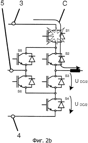 Способ обнаружения и устранения повреждений в схеме преобразователя для коммутации трех уровней напряжения (патент 2346369)
