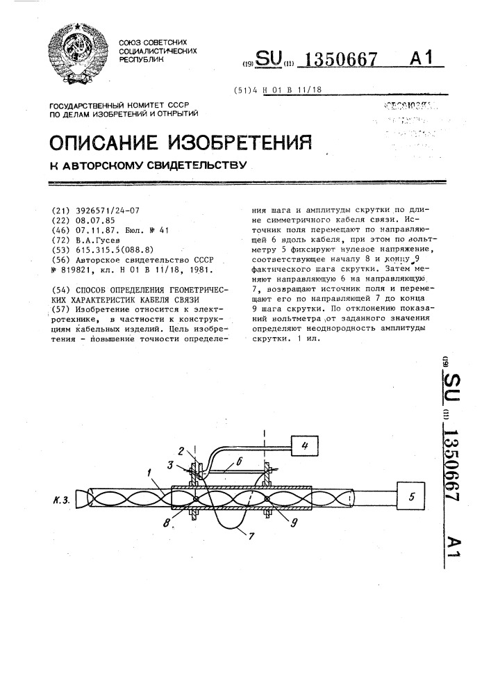 Характеристики кабелей связи