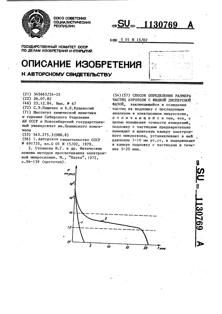 Размер аэрозольных частиц. Электроосаждение аэрозольных частиц.