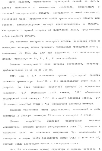 Полевой транзистор, имеющий канал, содержащий оксидный полупроводниковый материал, включающий в себя индий и цинк (патент 2371809)