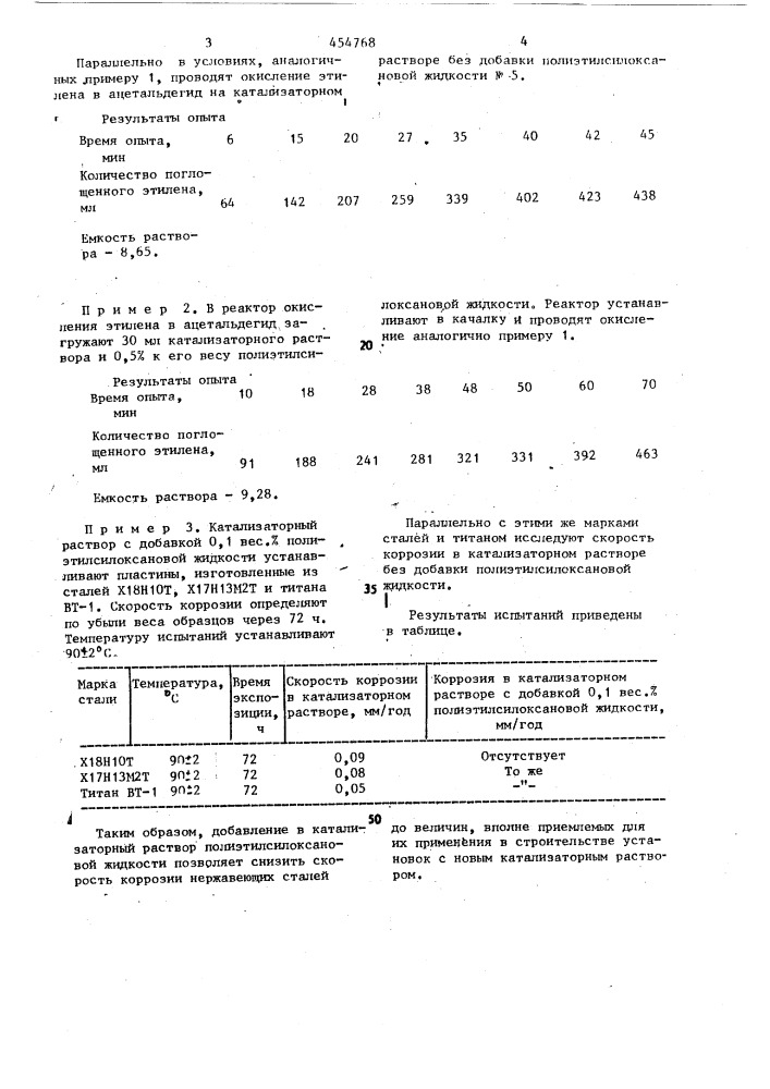 Катализатор для жидкофазного окисления этилена в ацетальдегид (патент 454768)