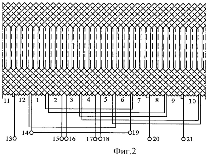 Четырехполюсная статорная обмотка асинхронной электрической машины (патент 2472273)