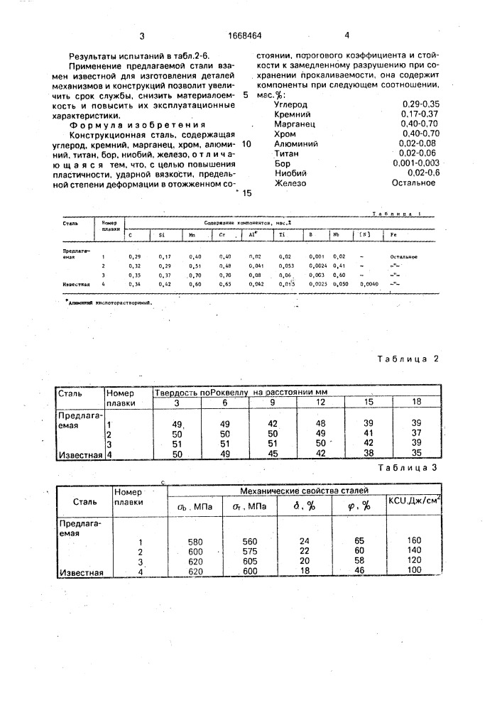 Конструкционная сталь (патент 1668464)