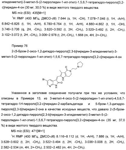 Производные пирроло[3,2-c]пиридин-4-он 2-индолинона в качестве ингибиторов протеинкиназы (патент 2410387)