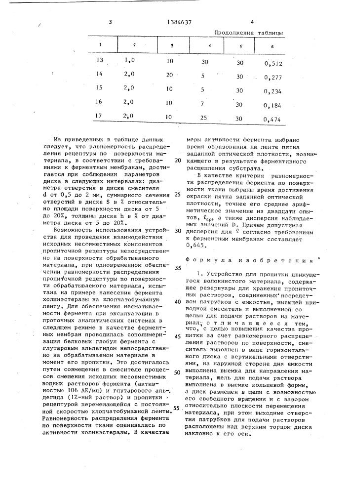 Устройство для пропитки движущегося волокнистого материала (патент 1384637)