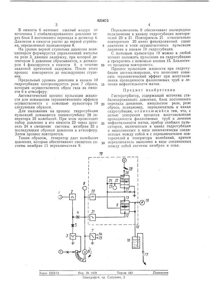 Гистеротубатор (патент 423475)