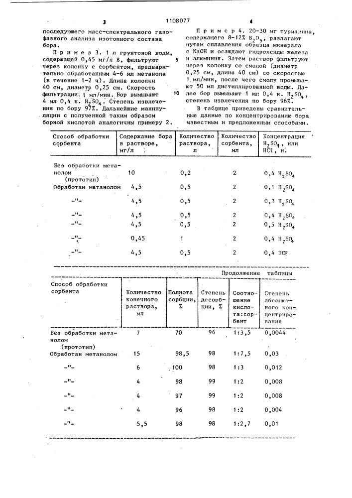 Способ концентрирования бора из растворов (патент 1108077)