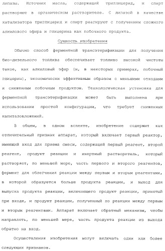 Аппарат для получения топлива (варианты) и система для получения сложного алкилового эфира (варианты) (патент 2373260)