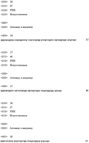 Аптамер против мидкина и его применение (патент 2460794)