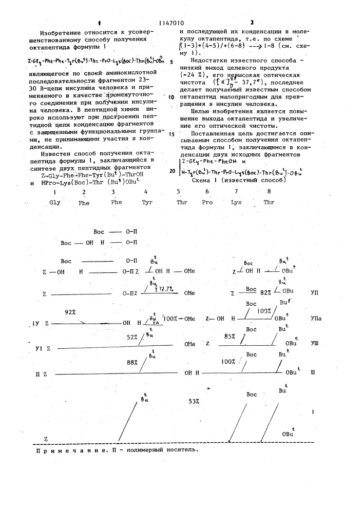 Способ получения октапептида (патент 1147010)