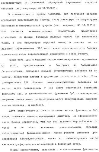 Композиции, содержащие cpg-олигонуклеотиды и вирусоподобные частицы, для применения в качестве адъювантов (патент 2322257)