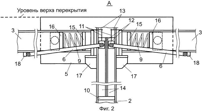 Многопролетная двухэтажная поперечная рама каркаса здания (патент 2466243)