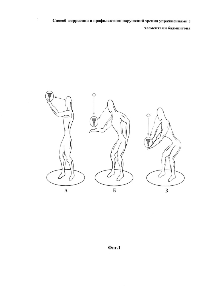 Способ коррекции и профилактики нарушений зрения упражнениями с элементами бадминтона (патент 2650589)