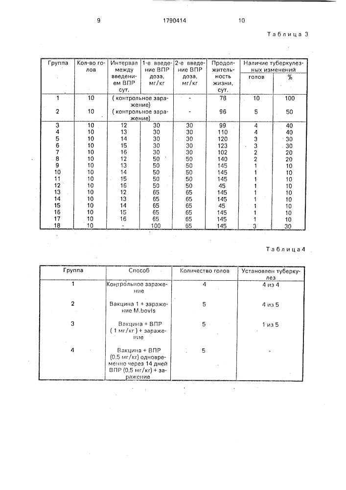 Способ профилактики туберкулеза животных (патент 1790414)