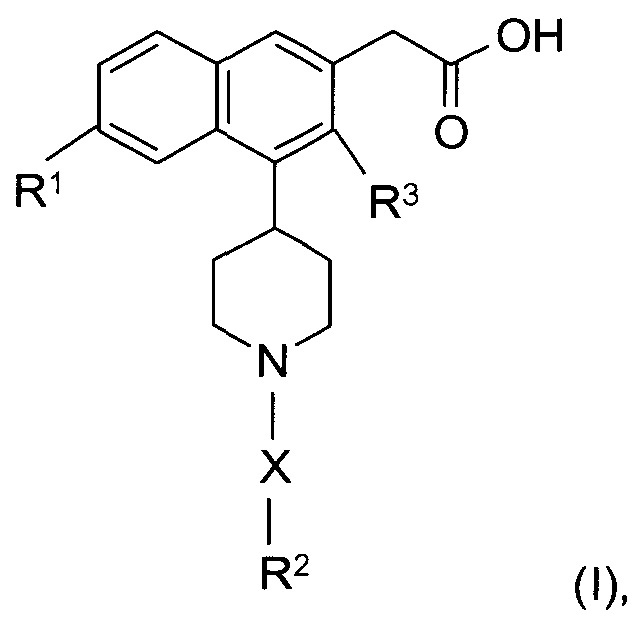 Пиперидинил нафтилуксусные кислоты (патент 2628083)