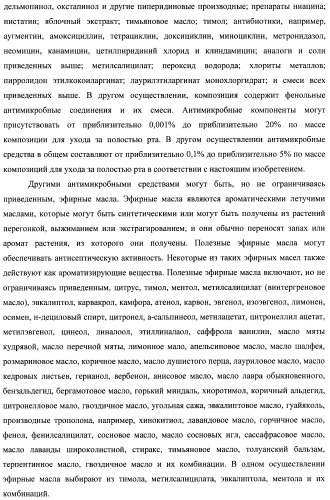 Композиции для ухода за полостью рта с улучшенным очищающим эффектом (патент 2481096)