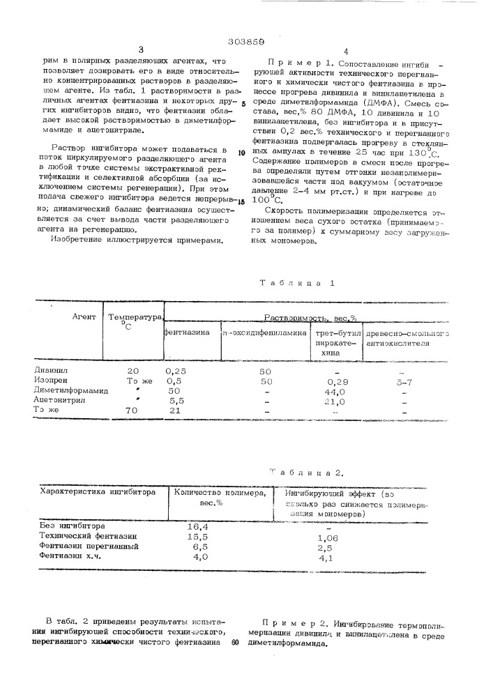 Способ ингибирования полимеризации диеновых и ацетиленовых мономеров (патент 303859)