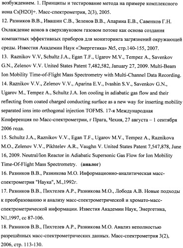 Способ разделения ионов органических и биоорганических соединений в сверхзвуковом газовом потоке, предварительной регистрации и транспортировки этих ионов в последующий масс-анализатор (патент 2474916)