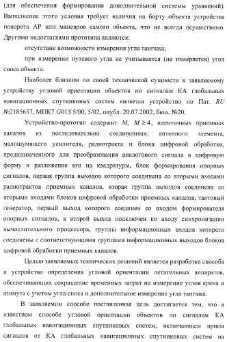 Способ и устройство определения угловой ориентации летательных аппаратов (патент 2374659)