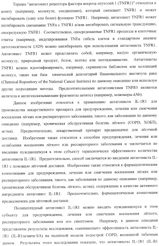 Способы лечения респираторного заболевания с применением антагонистов рецептора интерлейкина-1 типа 1 (патент 2411957)