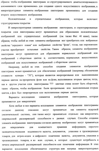 Способ воспроизведения изображения и микрооптическая система безопасности (патент 2472192)