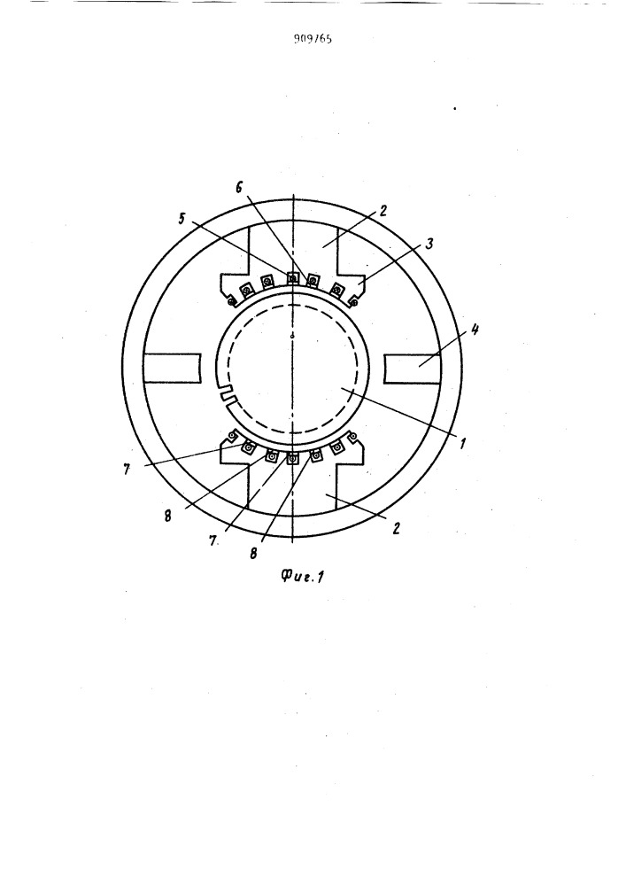 Электрическая машина постоянного тока с несимметричной двухходовой обмоткой якоря (патент 909765)