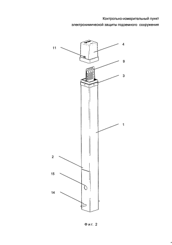 Контрольно-измерительный пункт электрохимической защиты подземного сооружения (патент 2580418)