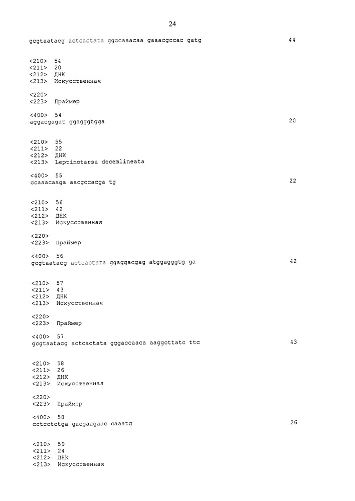 Уменьшение экспрессии генов у насекомых-вредителей (патент 2662995)