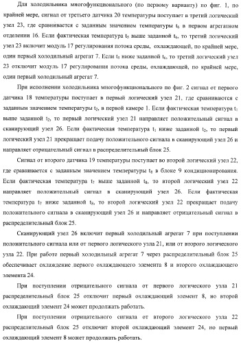 Холодильник многофункциональный (два варианта) и способ охлаждения в камере холодильника многофункционального (четыре варианта) (патент 2376536)