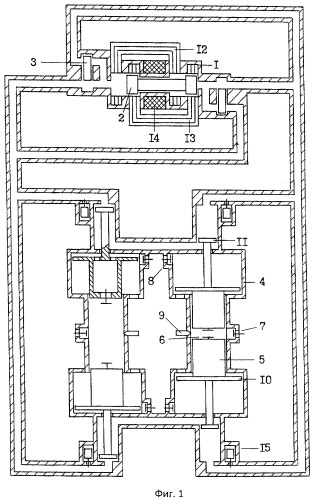 Синхронизатор движения якорь-поршней в противофазе свободнопоршневого насос-генератора (патент 2422654)
